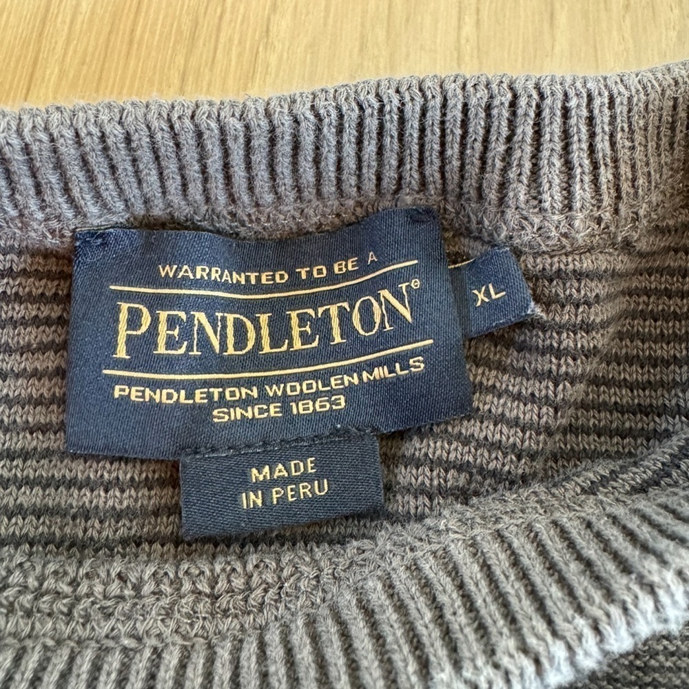 Pendleton Dark Gray Pullover Sweater Size Xl - image 2
